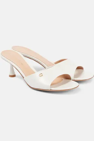 Gianvito Rossi Mules 55 de piel