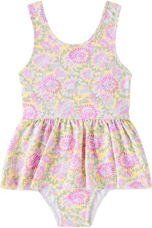 Louise Misha Bañador Kalinda floral con volantes