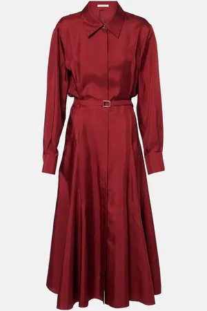 EMILIA WICKSTEAD Vestido camisero Riko de sarga de seda