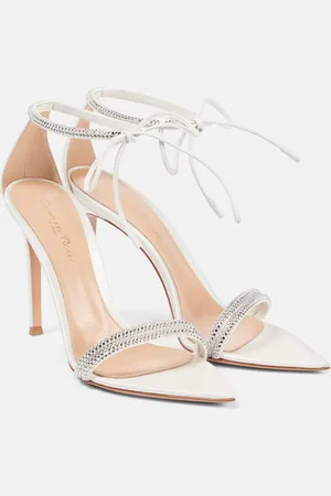 Gianvito Rossi Sandalias de novia Montercarlo 105 de piel adornadas