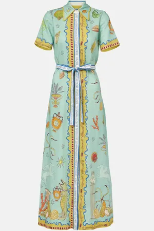 ALÉMAIS Alémais Vestido Surrealist Summer de lino