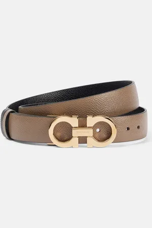 Salvatore Ferragamo Cinturón reversible Gancini de piel