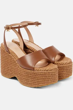 Gianvito Rossi Alpargatas con plataforma de piel