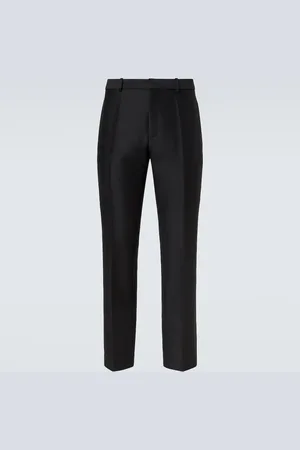 Loewe Pantalones rectos de lana y seda