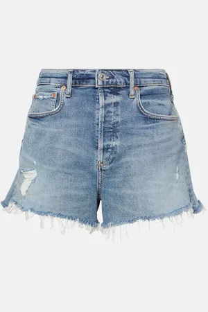 Citizens of Humanity Shorts Marlow de denim con efecto desgastado
