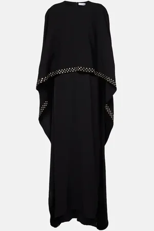 Stella McCartney Vestido largo con capa adornado