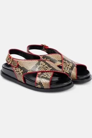 DRIES VAN NOTEN Sandalias de piel efecto serpiente