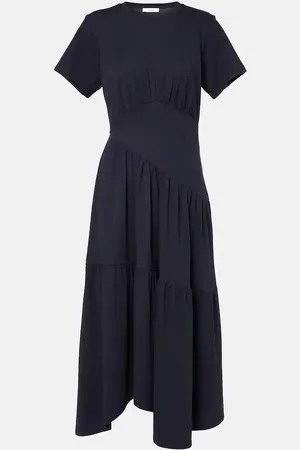 Frame Vestido midi de algodón con paneles