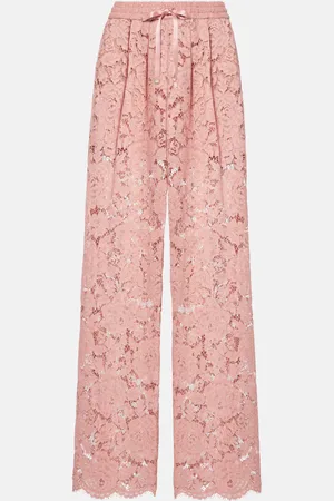 Dolce & Gabbana Pantalones anchos de encaje