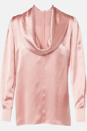 Dolce & Gabbana Blusa de satén de seda drapeada