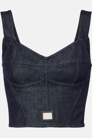 Dolce & Gabbana Top bustier de denim
