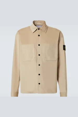 Stone Island Camisa Compass en pana de algodón