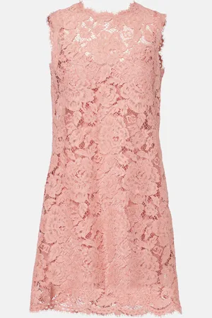 Dolce & Gabbana Vestido corto de encaje con DG