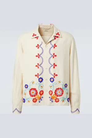BODE Camisa Garden Party de lino con cuentas