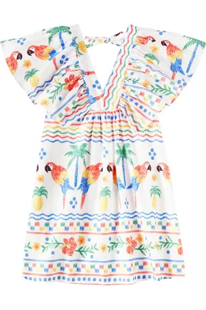 FÁBULA Fábula Vestido Araras de algodón estampado