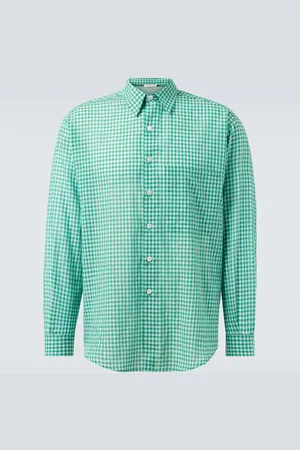 Auralee Camisa de algodón a cuadros vichy