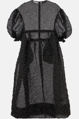 Simone Rocha Vestido midi con mangas abullonadas