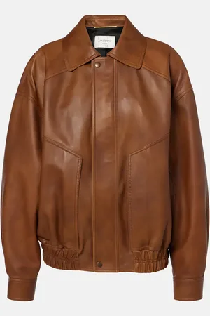 Saint Laurent Chaqueta bomber de piel