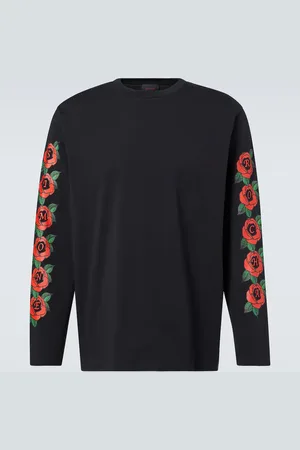 Simone Rocha Camiseta de algodón floral con logo