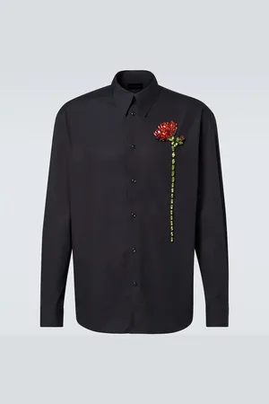 Simone Rocha Camisa de popelín de algodón floral