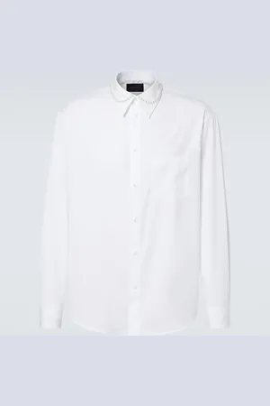 Simone Rocha Camisa de popelín con perlas sintéticas