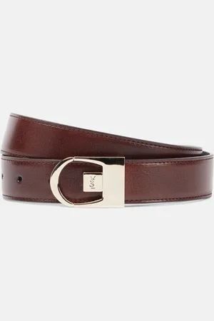 Saint Laurent Cinturón de piel reversible