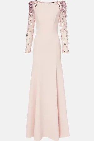 Jenny Packham Vestido de fiesta de crepé adornado