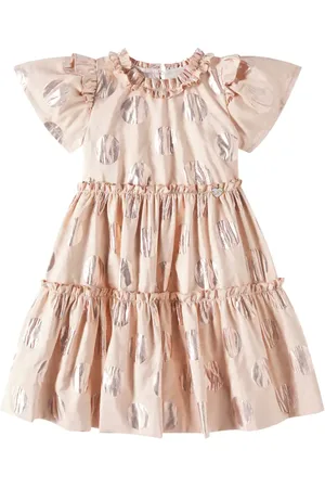 MONNALISA Vestido de tafetán con volantes
