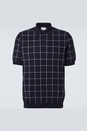 Allude Polo de algodón y cachemir a cuadros
