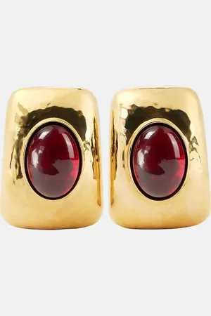 Saint Laurent Pendientes de clip adornados
