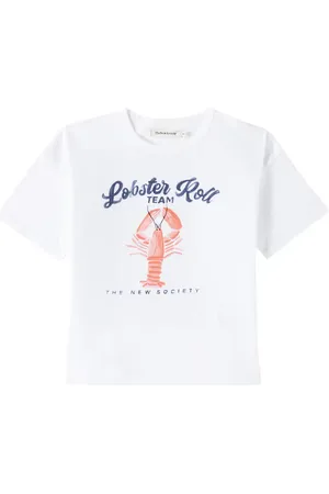 The New Society Camiseta Tirteo de algodón estampada