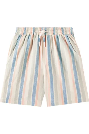 Louise Misha Shorts Obiki de lino y algodón a rayas