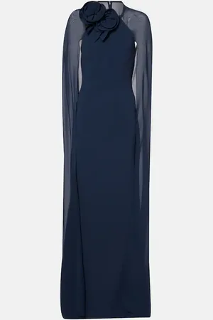 Elie saab Vestido de fiesta de cady con capa