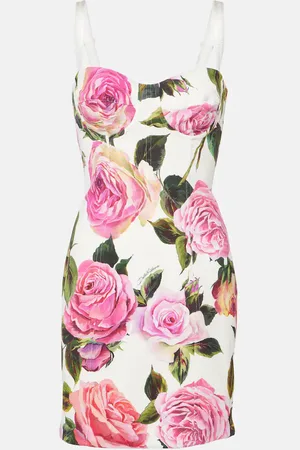 Dolce & Gabbana Vestido corto en mezcla de algodón