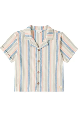 Louise Misha Camisa Alov de algodón y lino a rayas