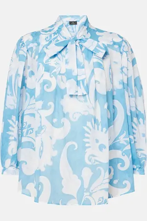 Etro Top de algodón estampado