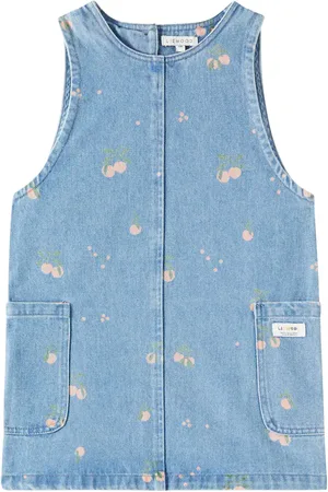 Liewood Vestido Angelica de denim estampado