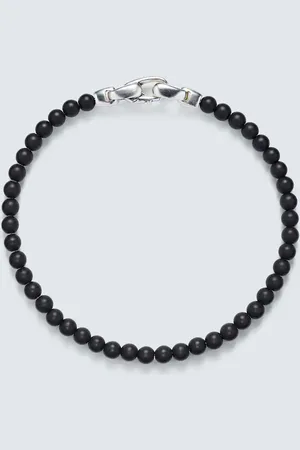 David Yurman Pulsera Spiritual Beads de plata de ley con ónices