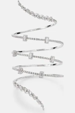Yeprem Pulsera Y-Couture de oro blanco de 18 ct con diamantes