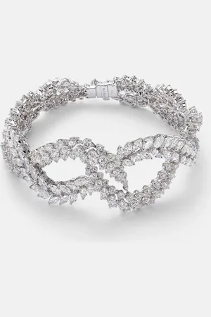 Yeprem Pulsera Y-Couture de oro blanco de 18 ct con diamantes