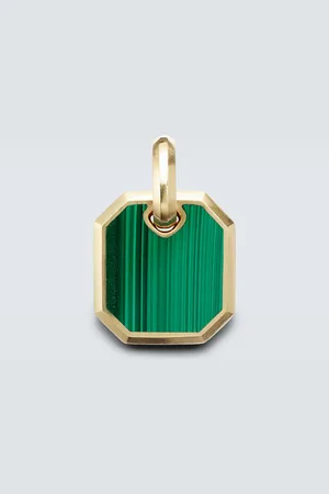 David Yurman Colgante Amulet de oro de 18 ct con malaquita