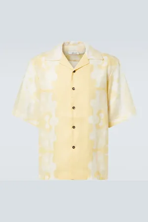 COMMAS Camisa bowling de lino floral