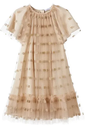 Dolce & Gabbana Vestido de tul bordado con volantes