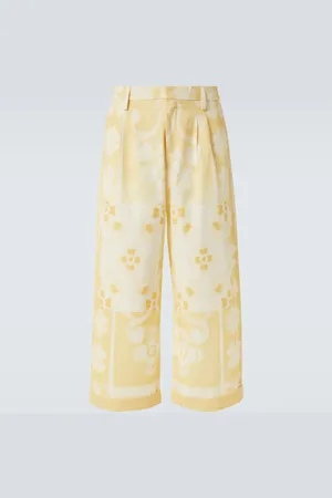 COMMAS Pantalones Seaside de algodón y seda