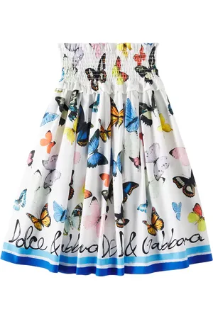 Dolce & Gabbana Falda de popelín de algodón estampada
