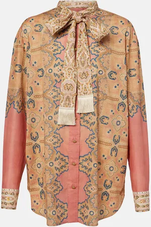 VALENTINO Blusa Voyage Imaginaire de muselina