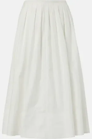 Proenza Schouler Falda midi White Label Austin de algodón fruncida