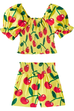 FÁBULA Fábula Top y shorts de algodón estampados