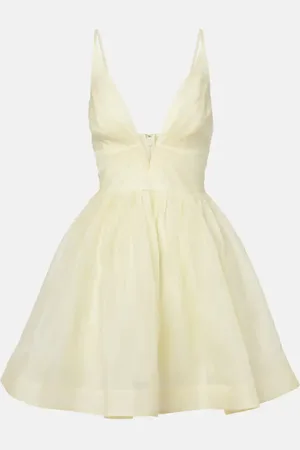 ZIMMERMANN Vestido corto Illuminate de lino y seda