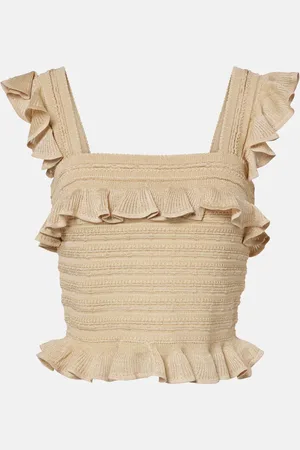 ZIMMERMANN Top de lamé de encaje con volantes